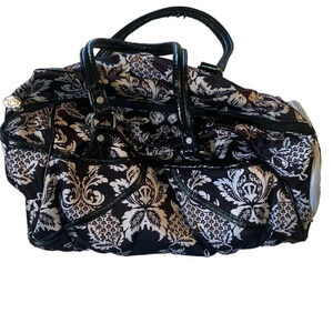 Lululemon Black White Floral  Lace Print Bag